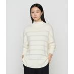 ニット セーター モヘアボーダー プルオーバー レディース