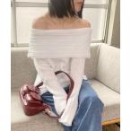 ニット セーター オフショルダーセーター レディース