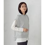 ベスト ジレ 「セットアイテム」裏毛フーディベスト＋ロングTシャツ / セットアップ対応 レディース