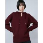 ニット セーター ワイドフードルーズニット レディース