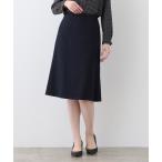 スカート 「洗える」ストレッチツィ―ドセミフレアスカート