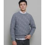 セーター ニット ブロック柄クルーネックニットプルオーバー メンズ
