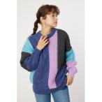 ニット セーター クレイジーパターンニットトップス レディース