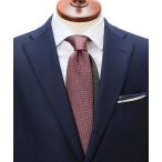 ネクタイ 「CRICKET」クリケット バスケット織り ムジ×ムジ メランジシルク クレリックネクタイ