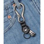 キーホルダー 日本製 栃木レザー 編みベルト付き ダルマカラビナ キーホルダー