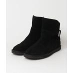 「UGG」 フリンジショートブーツ 24cm ブラック レディース