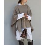 ショッピングポンチョ 「JOURNAL STANDARD」 ニットポンチョ FREE ベージュ レディース