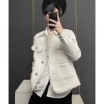 ジャケット ノーカラージャケット アイドルラグジュアリーツイードジャケット メンズ レディース