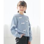 ショッピングcoca ニット セーター キッズ　リボンニットトップス キッズ 子供服 女の子