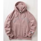 パーカー 「BEN DAVIS/ベンデイビス」ブランドネーム カレッジアーチロゴ フードロゴ刺繍 ジップパーカー/ フーディ メンズ レディース