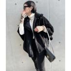 コート アウター ケープデザインジャケット レディース