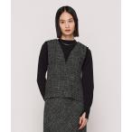 ベスト ジレ 「セットアップ対応」メランジツイード ジレ レディース