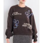 ニット セーター 3D刺繍ニット レディース