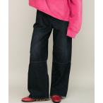 ジーンズ デニム デニムパンツ 11オンスブラックデニムベルテッドパンツ レディース