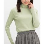 tシャツ リブハイネックＴシャツ レディース