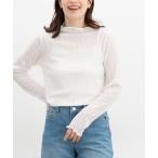 tシャツ ジャカードハイネック レディース