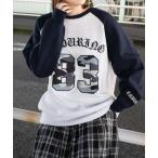 トレーナー スウェット WEGO/迷彩ワッペンラグランスウェット レディース