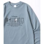 tシャツ I’m Doraemon/ドラえもん ジャイアン ワンポイント刺繍 フロント バックプリントロンT 長袖 レディース メンズ レディース メ