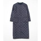 ショッピングラベンハム 「LAVENHAM」 ノーカラーコート 36 ネイビー レディース