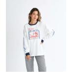 tシャツ SEEKING MORE FUN/ロキシーグラフィックリンガー長袖ロンT レディース
