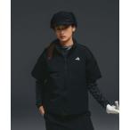 ダウンコート ダウンジャケット 撥水 ハイネック フルジップ半袖ダウンジャケット「adidas Golf/アディダスゴルフ」 レディース