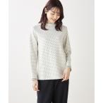 tシャツ ジャガードハイネックプルオーバー レディース