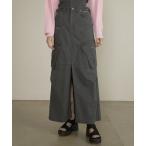 スカート ウォッシュドカーゴポケットマキシスカート / Washed Cargo Pocket Maxi Skirt