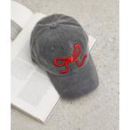 キャップ 帽子 RONRON/ロンロン HEART RIBBON BALL CAP/ハートリボン 刺繍 ベースボールキャップ 限定展開 レディース