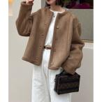 ノーカラーコート コート 「インフルエンサーコラボ」リバーシブルジャケット レディース