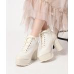 ブーツ 「ラク盛り／ショートブーツ」リピーター続出／脚長美脚　厚底メッシュスポーティーショートブーツ レディース