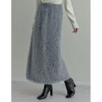 ショッピングリエディ スカート 「低身長サイズ有」ラメフェザーナロースカート