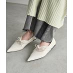 パンプス メッシュカバーリボンパンプス