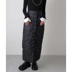スカート quilted long wrap skirt /キルティング ロング ラップスカート