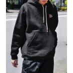 パーカー HOODIE/ROIAL(ロイアル)ワンポイントロゴ刺繍無地パーカー メンズ レディース