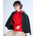 ショッピングニットタイ ニット セーター ハーフジップニットフーディー レディース