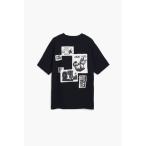 tシャツ パッチワークメッセージTシャツ ブラック メンズ