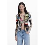 tシャツ ラクロアのアーティなプリントシャツ レディース