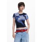 tシャツ ブルーシャドウ シアーアートTシャツ レディース
