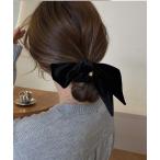 ヘアゴム ベロアリボンシュシュ