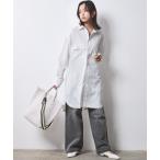 ワンピース ストライプミニシャツワンピース 「大きいサイズ有」シックスタイル