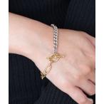 ブレスレット SENTI センティ / BICOLOR BRACELET シルバー925バイカラーチェーンブレスレット / 4511 メンズ レディー