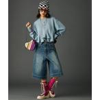 パンツ 綿100%ハーフデニムパンツ「大きいサイズ有」 GEVS. レディース