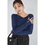 ショッピング限定商品 ニット セーター 「ZOZO限定」アシンメトリーネックラメニットトップス レディース