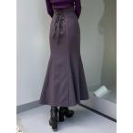 スカート バックレースアップストレッチマーメイドスカート