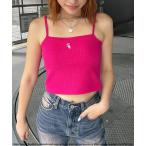 キャミソール 「MLB」カップ付きワンポイントロゴサーマルキャミソール