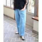 マタニティ 8.5ozデニムワイドストレート マタニティパンツ(マタニティ/ 妊婦服)産前・産後対応