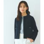 ジャケット ノーカラージャケット 「雑誌掲載」ツイードコンパクトジャケット レディース