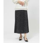 スカート 「ウォッシャブル」ゼブラプリントアコーディオンプリーツスカート