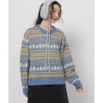 ニット セーター アニマルジャガードニットプルオーバー レディース