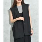 ベスト ジレ 麻調合繊デザインジャ